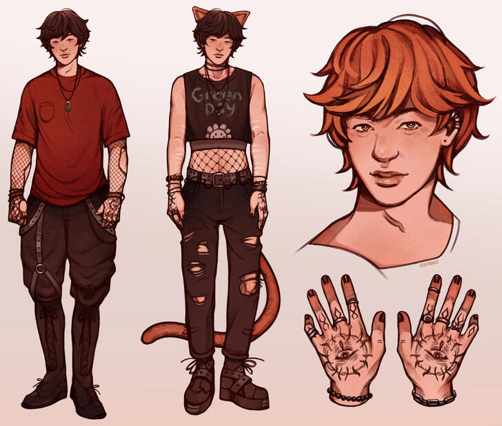 reference sheet + headshot + details